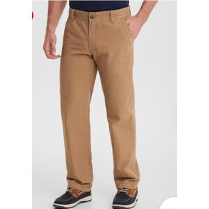 GH Bass Pants Mens Size 38x32 Tan Brown Canvas Terrain Pockets Outdoor Workwear